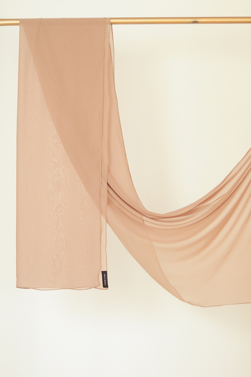 Sandy Beige Chiffon Hijab