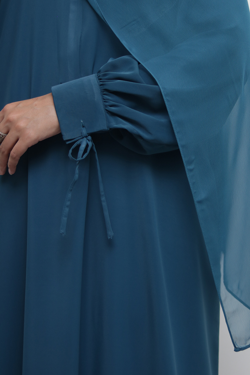 Really Teal Bow Everyday Abaya